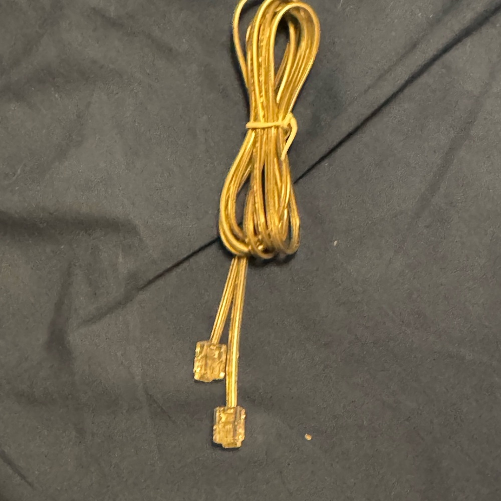 Gold Ethernet Networking Cable with RJ-45 Connectors